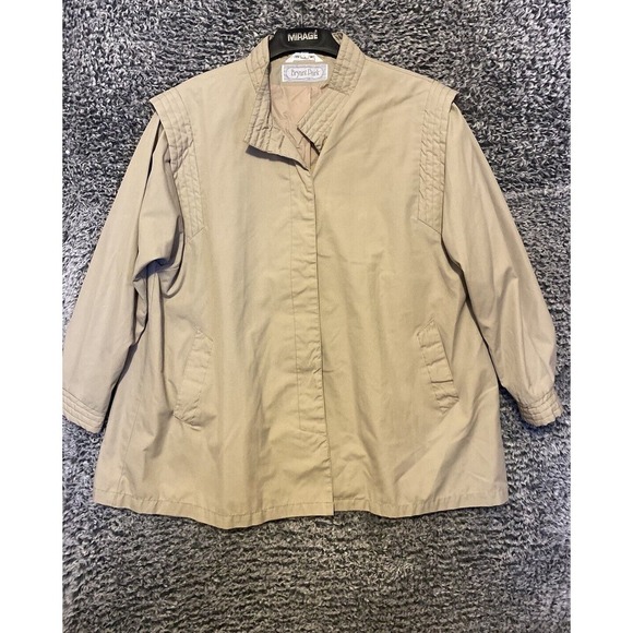 VTG Bryant Park Womens Black Beige Button Front Coat Size 24 - Picture 4 of 9